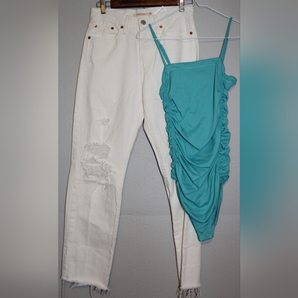 Levis Wedgie Straight & Free People bodysuit